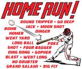 Epic Adult/Youth Home Run Terms Cotton Graphic T-Shirts