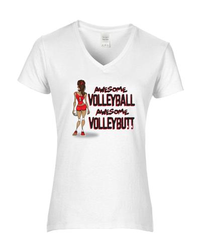 Epic Ladies Volleybutt V-Neck Graphic T-Shirts. Free shipping.  Some exclusions apply.