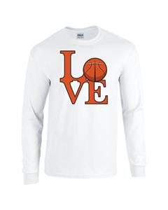 Epic Basketball Love Long Sleeve Cotton Graphic T-Shirts. Free shipping.  Some exclusions apply.