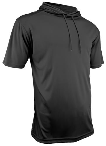 Adult & Youth Wicking Short Sleeve Hooded Tee Shirt. Decorated in seven days or less.