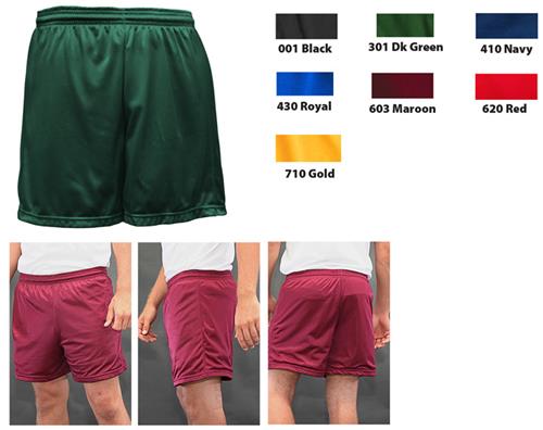 Soffe Basic Nylon Mini-Mesh Shorts 5" Inseam