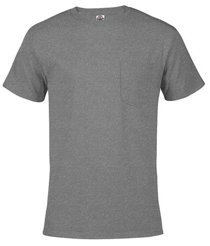 Adult X-Large Pre-Shrunk Cotton Short Sleeve Pocket Tee Shirt