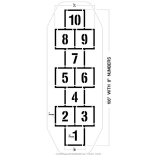 Newstripe - 16' Official Four Square Stencil