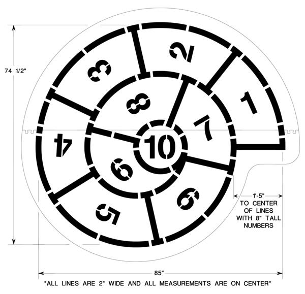 Circle Hop  Playground Game Stencil