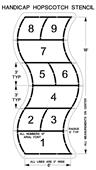 Newstripe Handicap Hopscotch Playground Stencil