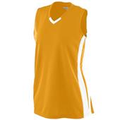 Augusta Women's Small Gold/White Wicking Mesh Powerhouse Jersey