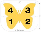 Newstripe Butterfly Four Square Game Stencil
