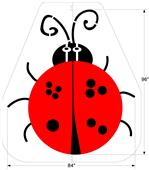 Newstripe Ladybug Four Square Game Stencil