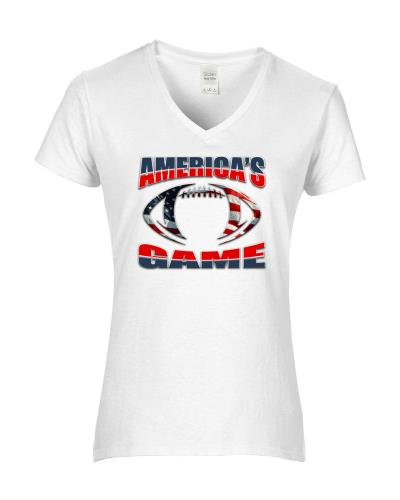 Epic Ladies America's Game V-Neck Graphic T-Shirts. Free shipping.  Some exclusions apply.