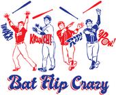 Epic Ladies Bat Flip Crazy V-Neck Graphic T-Shirts