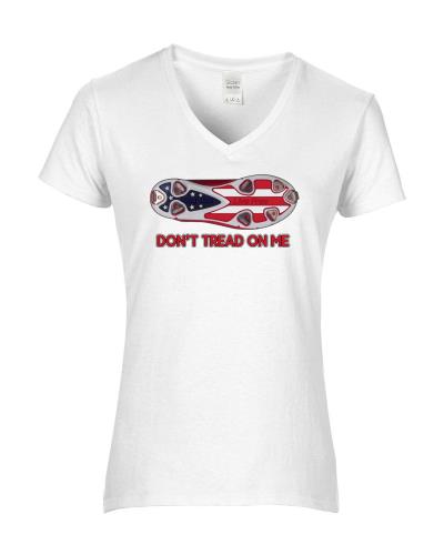 Epic Ladies Don't tread on me V-Neck Graphic T-Shirts. Free shipping.  Some exclusions apply.
