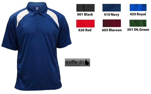 Soffe Mens Dri Coach Polo Shirts. Printing is available for this item.