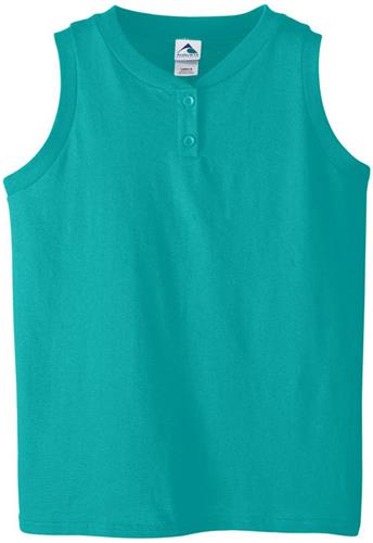 Augusta Ladies' 6 oz Sleeveless Two-Button Jersey. Decorated in seven days or less.
