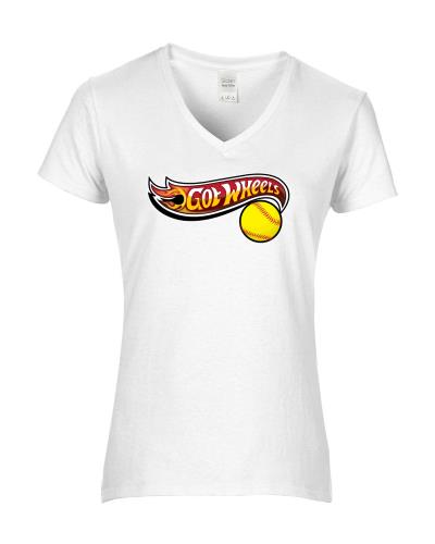 Epic Ladies SB Got Wheels V-Neck Graphic T-Shirts. Free shipping.  Some exclusions apply.
