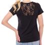 Short Sleeve Top W/ Lace Mesh Back, Womens Cool Performance Shirt
