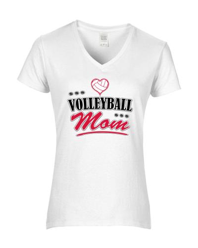 Epic Ladies Volleyball Mom V-Neck Graphic T-Shirts. Free shipping.  Some exclusions apply.