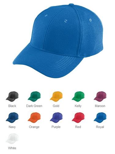 Augusta Youth Adjustable Wicking Mesh Cap. Embroidery is available on this item.
