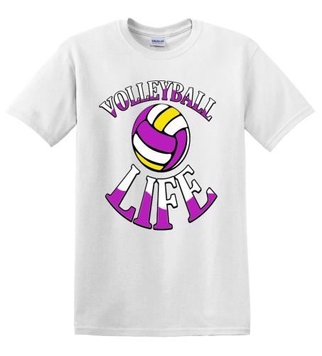 Epic Adult/Youth Volleyball Life Cotton Graphic T-Shirts. Free shipping.  Some exclusions apply.