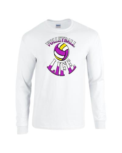 Epic Volleyball Life Long Sleeve Cotton Graphic T-Shirts. Free shipping.  Some exclusions apply.