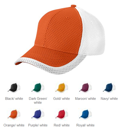 Augusta Youth Color Block Athletic Mesh Cap