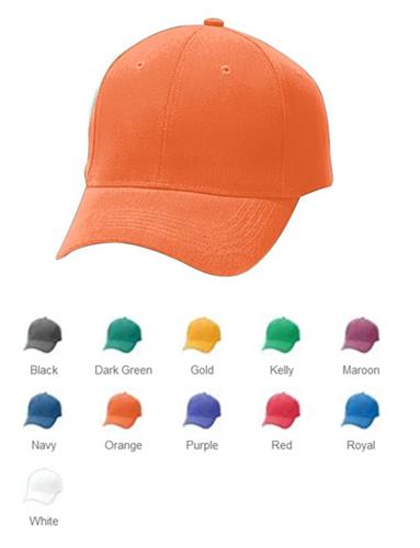 Augusta Youth Sport Flex Brushed Twill 6-Panel Cap. Embroidery is available on this item.
