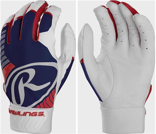 GUANTES DE BATEO 5150 GEN 2 BLANCO AZUL MARINO- ADULTO - RAWLINGS