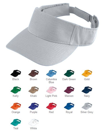 Augusta Sportswear Sport Twill Visor. Embroidery is available on this item.
