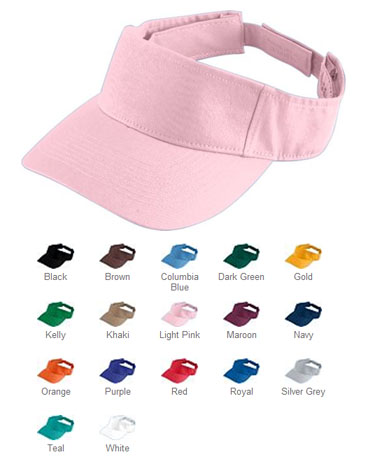 Augusta Sportswear Youth Sport Twill Visor. Embroidery is available on this item.