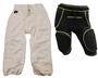 Youth WHITE Slotted Football Pants w/Lace Fly & 5 or 7 PC Girdle KIT