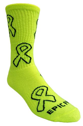 Crew Childhood Cancer Awareness Yellow Ribbon Socks PAIR