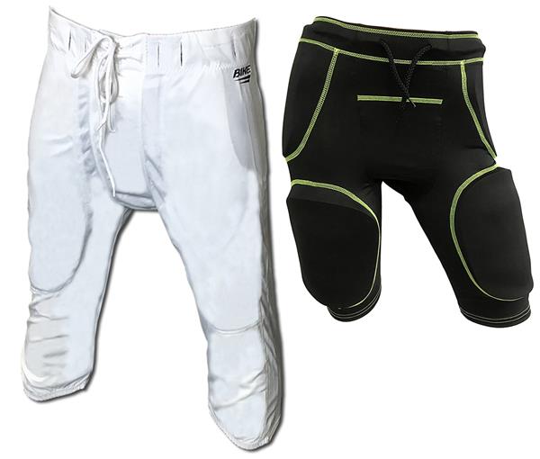 Adult Slotted Football Pants with Either a 5PC or 7 PC Girdle KIT Football Equipment and Gear