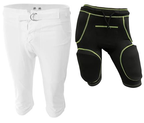 Youth 14oz Football Game Pants with Either a 5PC or 7 PC Girdle KIT