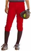 Womens Girls Microfiber Premium Low Rise Softball Pants