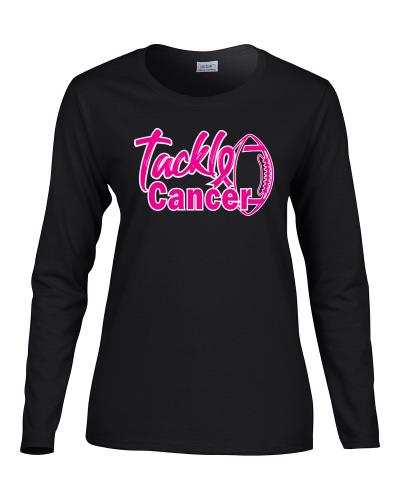 Epic Ladies Tackle Cancer Long Sleeve Graphic T-Shirts. Free shipping.  Some exclusions apply.