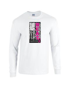 Epic Cancer Flag Long Sleeve Cotton Graphic T-Shirts. Free shipping.  Some exclusions apply.