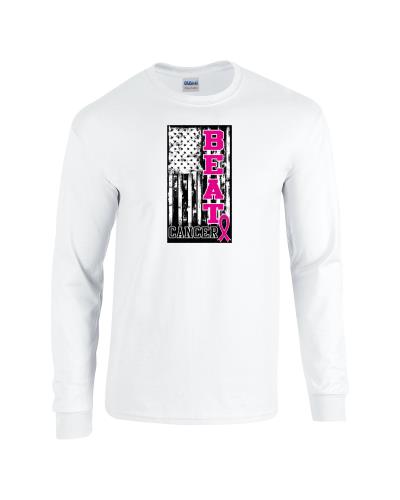Epic Cancer Flag Long Sleeve Cotton Graphic T-Shirts. Free shipping.  Some exclusions apply.