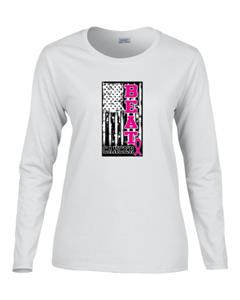 Epic Ladies Cancer Flag Long Sleeve Graphic T-Shirts. Free shipping.  Some exclusions apply.
