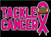 Epic Ladies FB Tackle Cancer V-Neck Graphic T-Shirts
