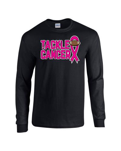 Epic FB Tackle Cancer Long Sleeve Cotton Graphic T-Shirts