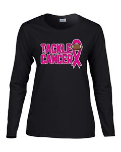 Epic Ladies FB Tackle Cancer Long Sleeve Graphic T-Shirts. Free shipping.  Some exclusions apply.