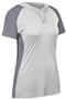 Champro Women Girls Infinite 2-Button Short Sleeve Softball Jersey