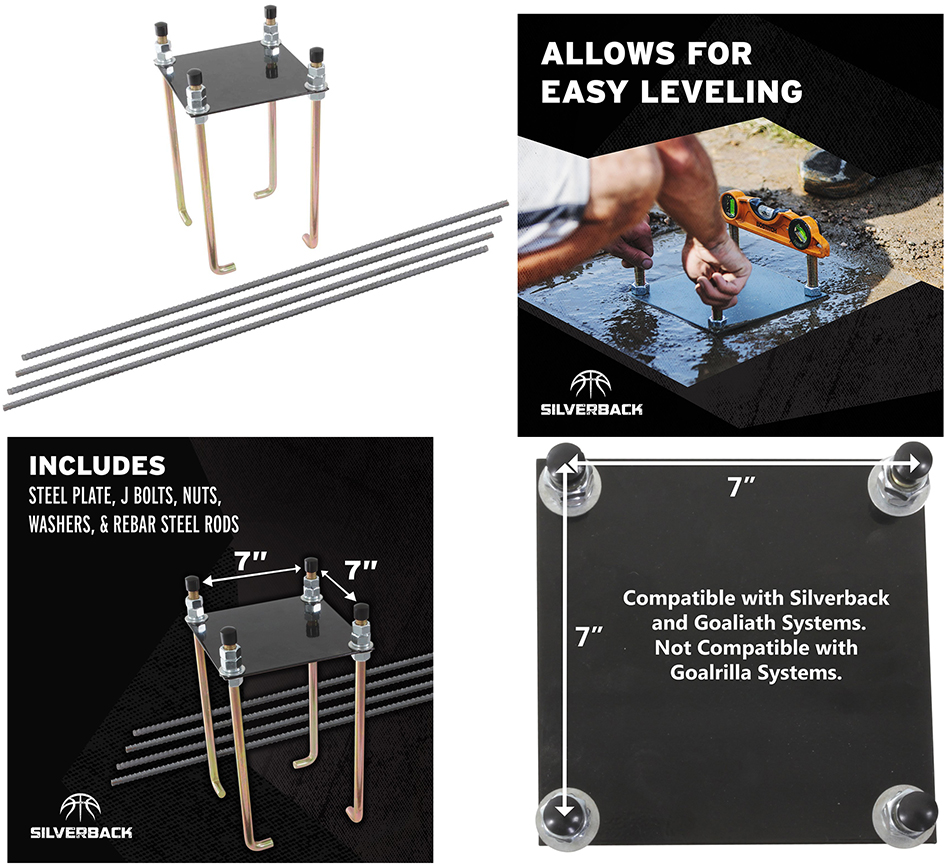 E171566 Silverback 7" Basketball Anchor Kit