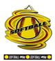 Epic 2.7" Zephyr Antique Gold Softball Award Medal & Ribbon