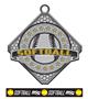 Epic 2.75" Circle & Diamond Antique Softball Award Medal & Ribbon