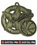 Epic 2.7" Vintage Antique Gold Basketball Award Medal & Ribbon