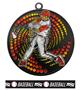 2.75" Sport Vortex Black Baseball Award Medal & Ribbon