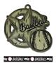 Epic 2.7" Vintage Antique Gold Baseball Award Medal & Ribbon