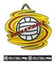 Epic 2.7" Zephyr Antique Gold Volleyball Award Medal & Ribbon