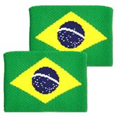 Unique Sports Brazil Flag Wristbands (PAIR)