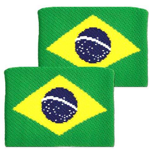 Unique Sports Brazil Flag Wristbands (PAIR)